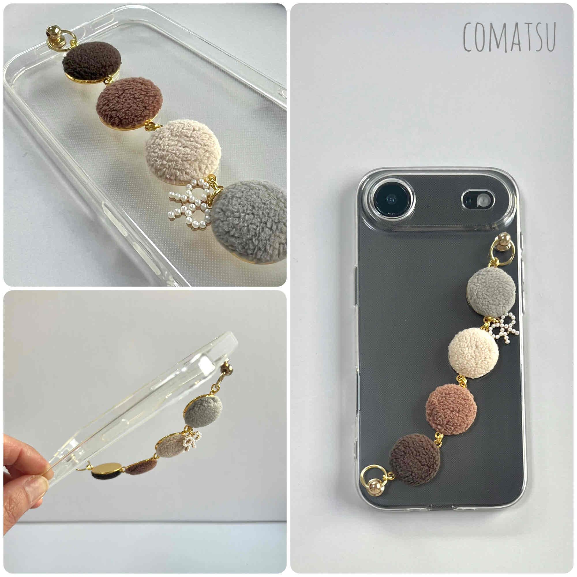 もこもこボア ハンドホルダースマホケース 落下防止ベルトストラップ付きスマホカバー | 5枚目